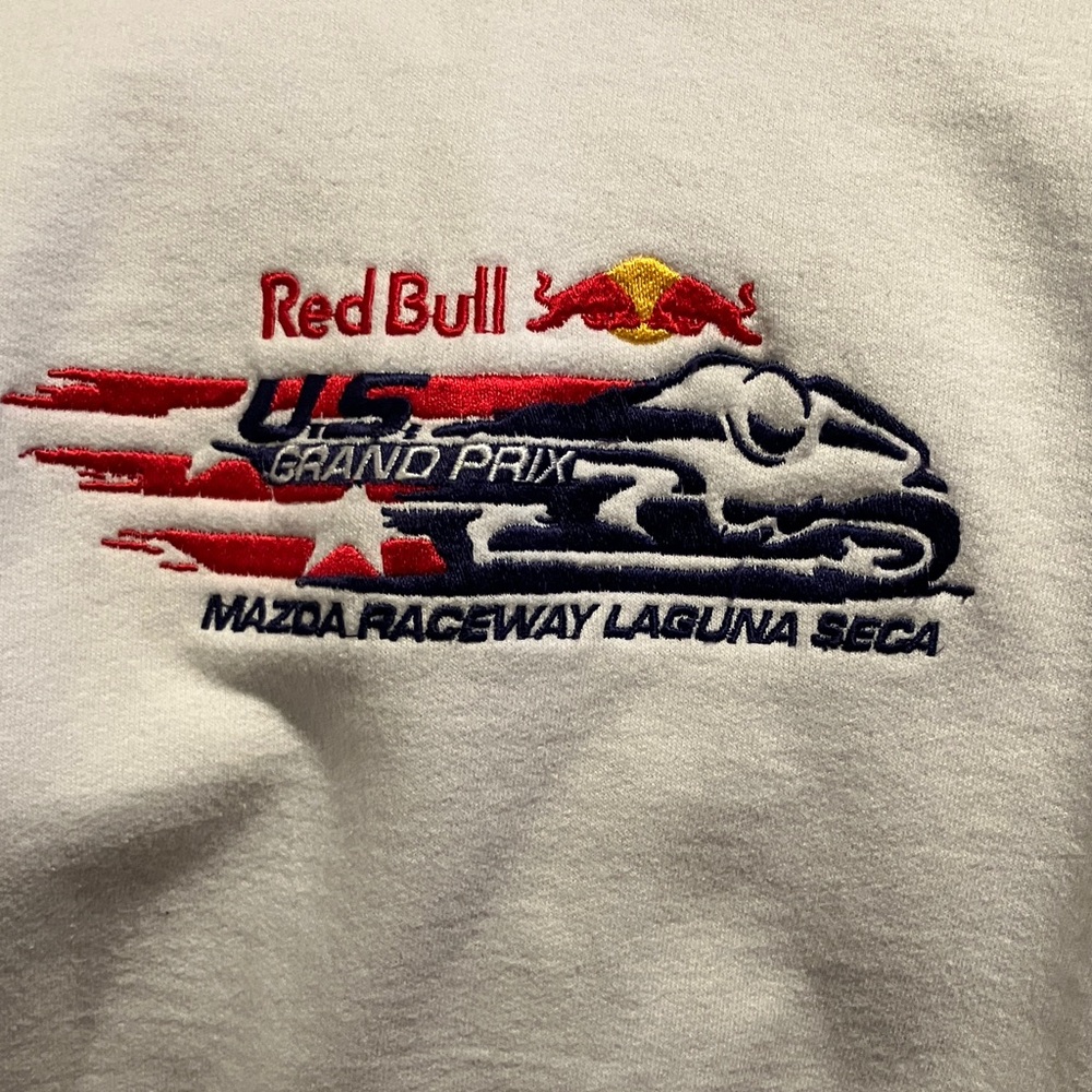 Red Bull, US Grand Prix - Laguna Seca-Moto GP-White Hoodie Sweatshirt - Picture 2 of 8